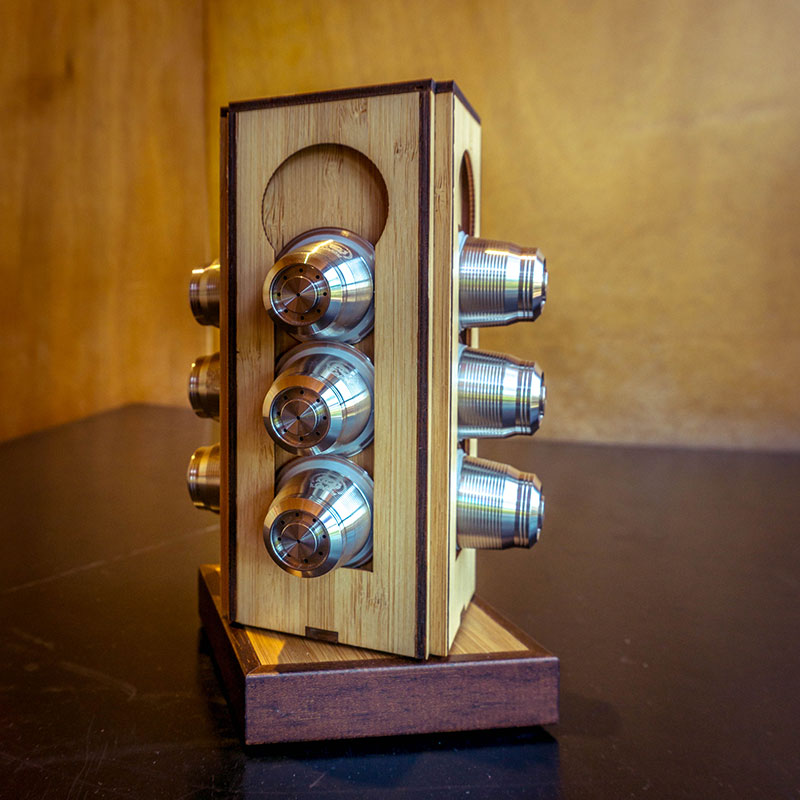 Coffee Capsule Holder - 12 Pod - Wooden Handmade Revolving Carousel