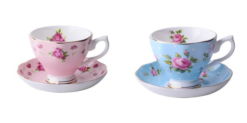 180ML, fine bone china coffee cup and saucer and spoon, funny fashion design, zakka tazas cafe