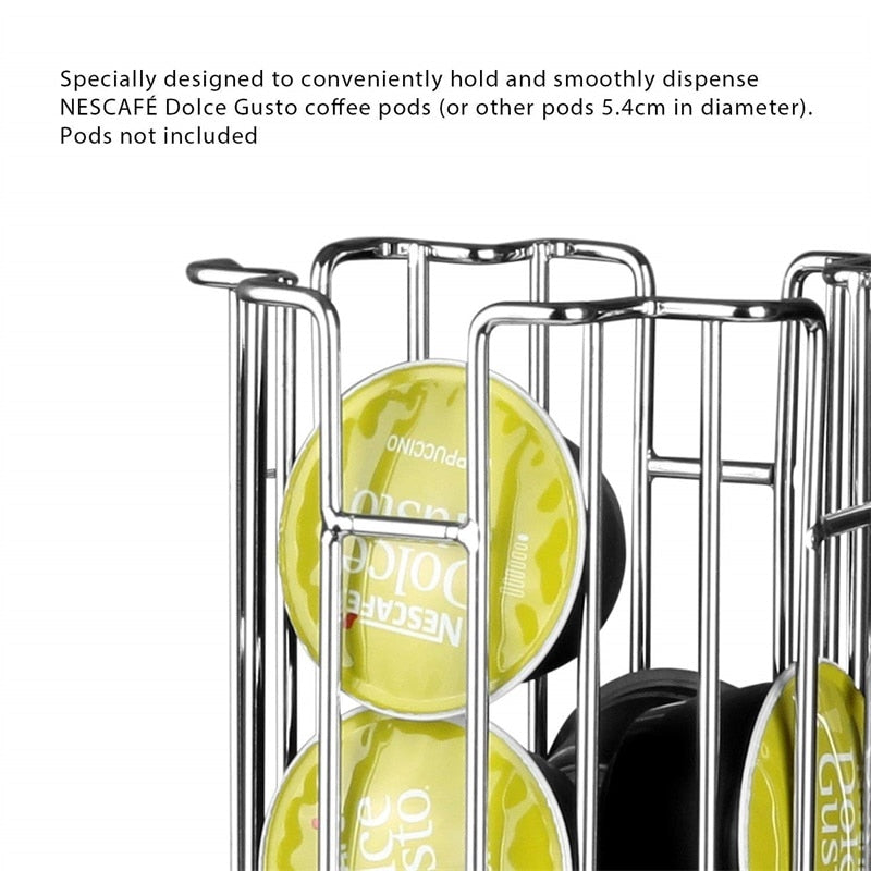 1PC Dolce Gusto Capsule Holder  24 PCS Coffee Storage Pod Holder Rotating Rack Coffee Capsule