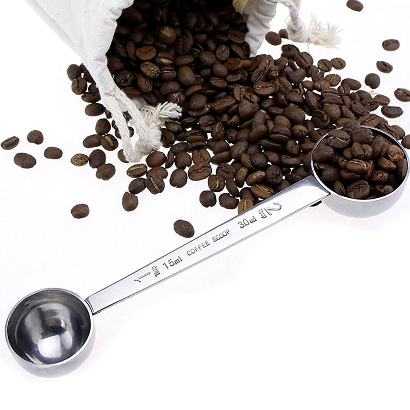 1Pc Stainless Steel Coffee Scoop Tea Coffee Measuring Spoon Double End Sugar Coffee Spoon Tablespoon