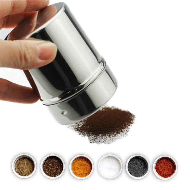 1Pc Stainless Steel Sprinkle Cocoa Cinnamon Sugar Gauze Mesh Jar Seasoning Bottle Fancy Coffee Powder