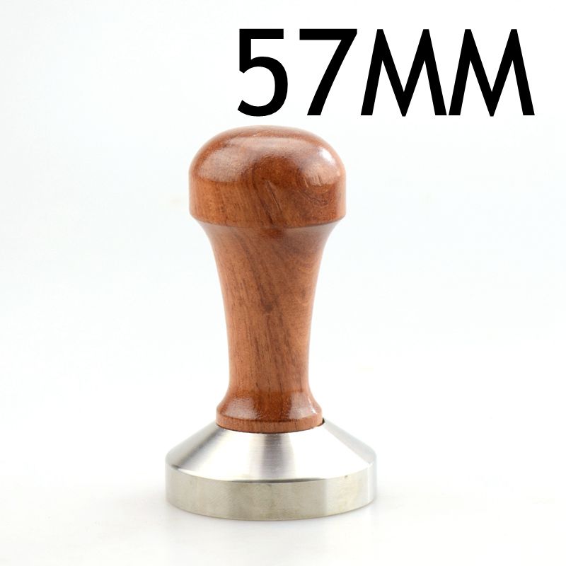 1pc Rosewood Coffee Tamper 58mm Wooden Handle With 304 Stainless Steel Base Hammer Direct Selling