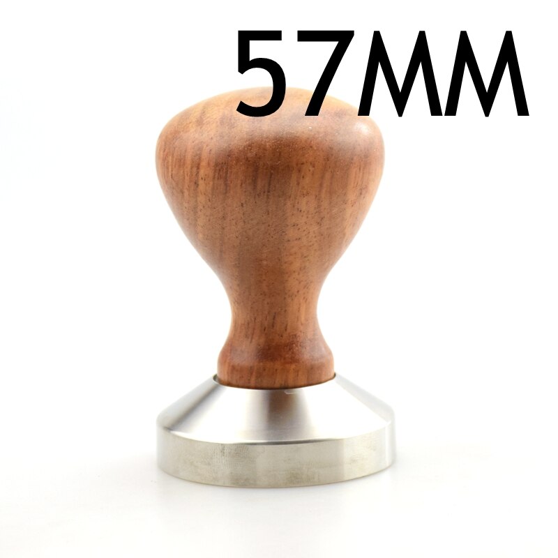 1pc Rosewood Coffee Tamper 58mm Wooden Handle With 304 Stainless Steel Base Hammer Direct Selling