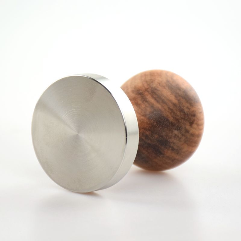 1pc Rosewood Coffee Tamper 58mm Wooden Handle With 304 Stainless Steel Base Hammer Direct Selling