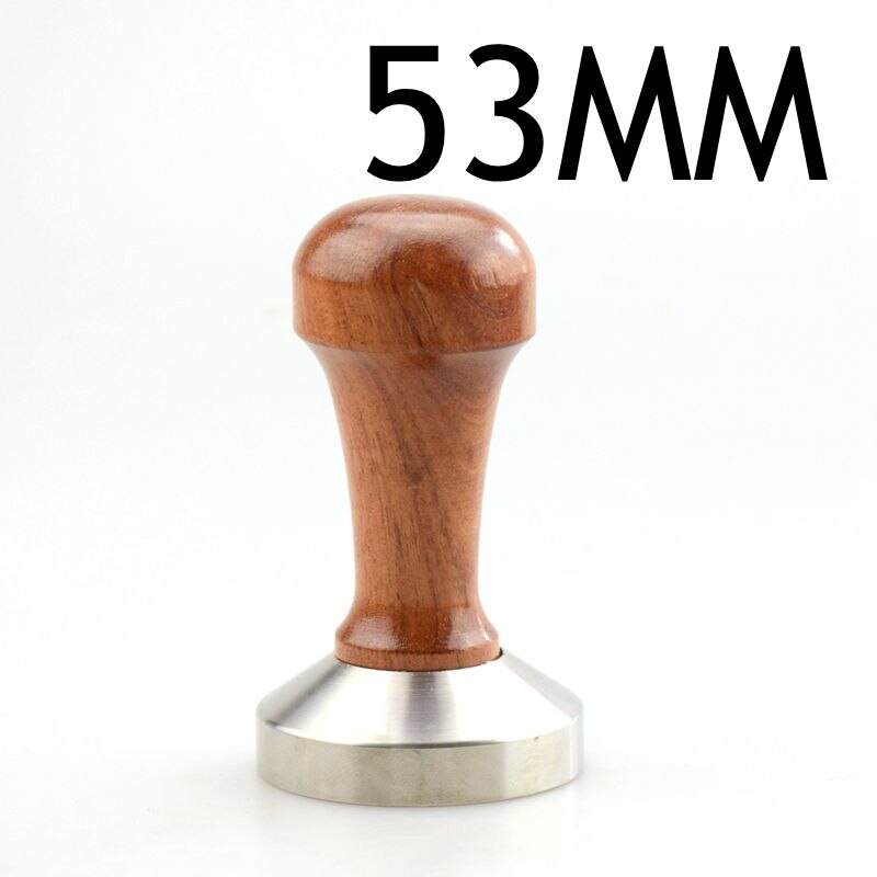 1pc Rosewood Coffee Tamper 58mm Wooden Handle With 304 Stainless Steel Base Hammer Direct Selling