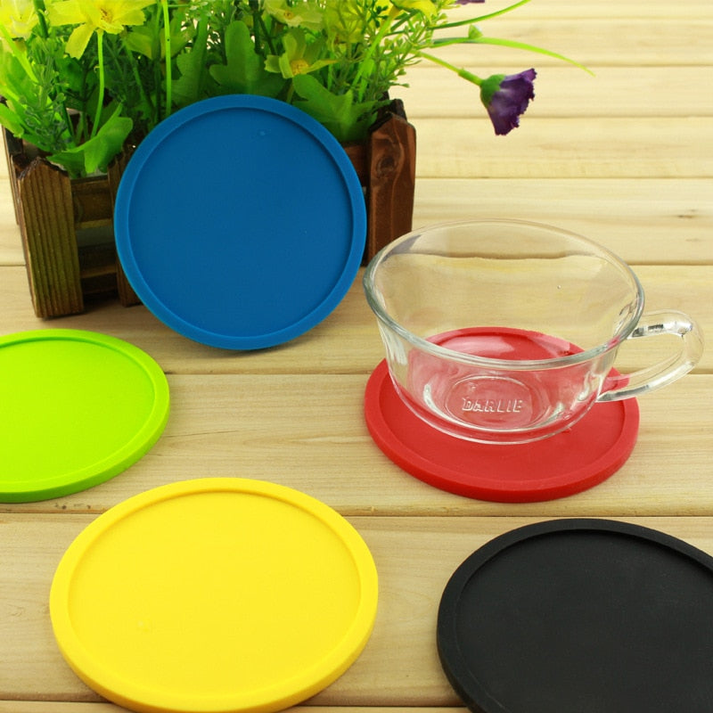 1pcs Silicone Insulation Coffee Tamper Mat Non-slip Heat Resistant Placemat Tray Drink Glass Coaster