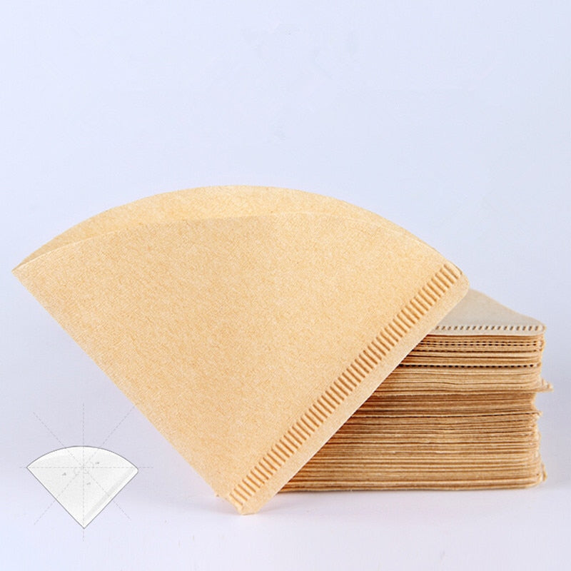 200PCS V Shape Coffee Filter Paper 1-2/2-4Cup For V60 Dripper Coffee Filters Cups Espresso Coffee