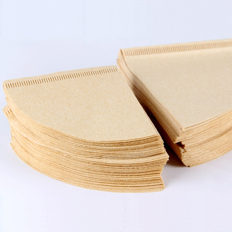 200PCS V Shape Coffee Filter Paper 1-2/2-4Cup For V60 Dripper Coffee Filters Cups Espresso Coffee