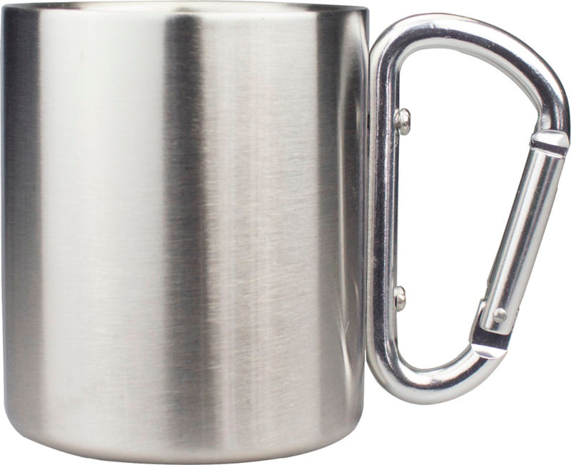 200ml, 250ml, 300ml Isolating Travel Mug Double Wall Stainless Steel Cup Carabiner Hook Handle