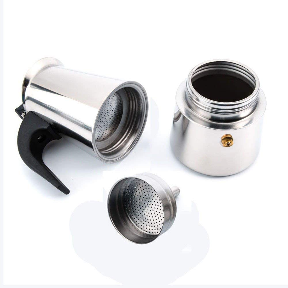 Stainless steel 304 Moka Pot Coffee Maker Stovetop Espresso Maker