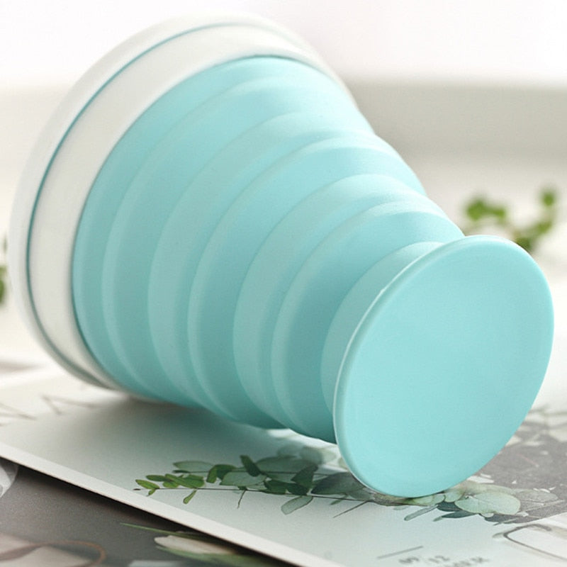 250 ml Folding Silicone Portable Silicone Telescopic Drinking Collapsible Coffee Cup Folding