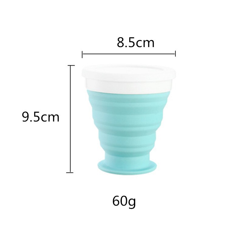 250 ml Folding Silicone Portable Silicone Telescopic Drinking Collapsible Coffee Cup Folding