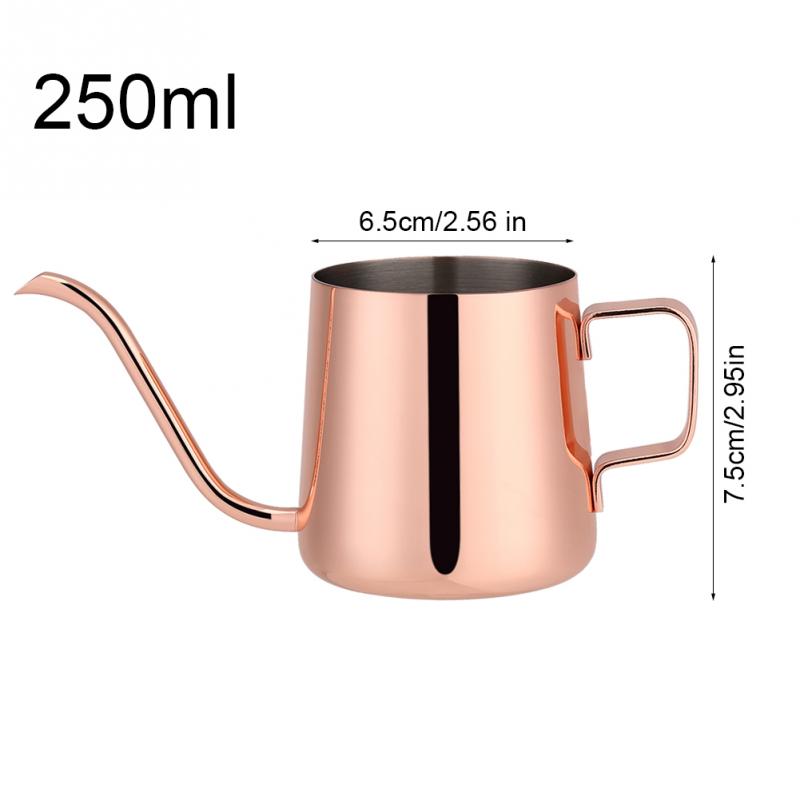 250ml/350ml Stainless Steel Teapot Drip Coffee Pot Long Spout Kettle Cup Home Kitchen Tea Tool