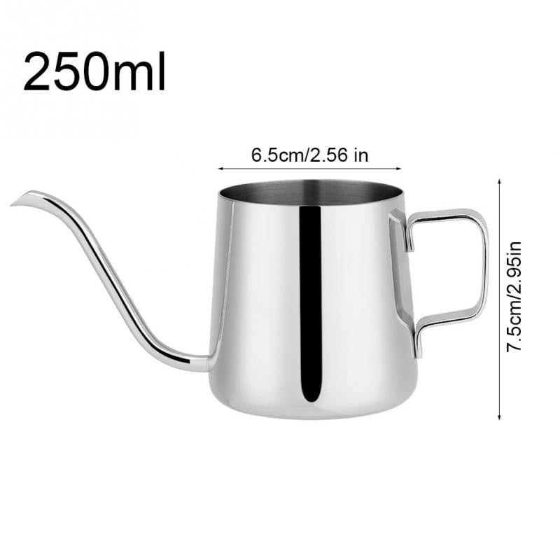 250ml/350ml Stainless Steel Teapot Drip Coffee Pot Long Spout Kettle Cup Home Kitchen Tea Tool