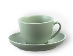 300ml colorful fashion quality ceramic Coffee Cup and Saucer matte finish cappuccino cups latte cups