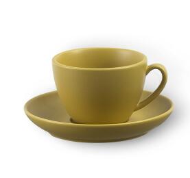 300ml colorful fashion quality ceramic Coffee Cup and Saucer matte finish cappuccino cups latte cups