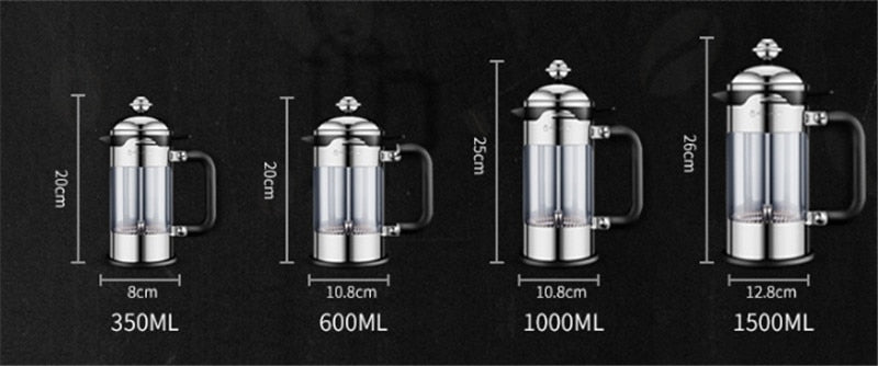 304 French Press Coffee Maker Best Double Walled Stainless Steel Cafetiere Insulated Coffee Tea