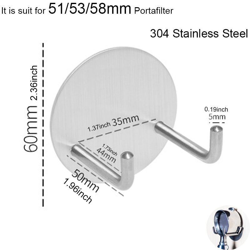 304 Stainless Steel Coffee Filter Basket Single 1 Cup Double 2 Cup 51/58mm Portafilter
