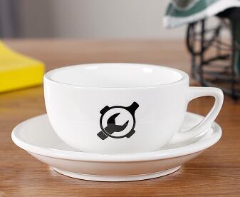 320 ml Barista latte art cup and saucer for WLAC championship hiroshi cup porcelain white cups