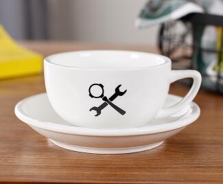 320 ml Barista latte art cup and saucer for WLAC championship hiroshi cup porcelain white cups