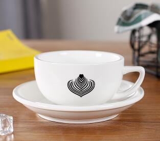320 ml Barista latte art cup and saucer for WLAC championship hiroshi cup porcelain white cups