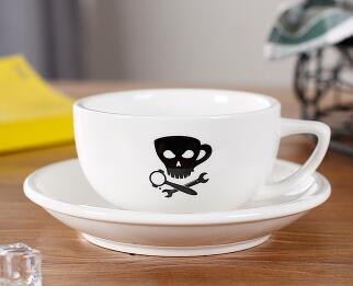 320 ml Barista latte art cup and saucer for WLAC championship hiroshi cup porcelain white cups