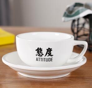320 ml Barista latte art cup and saucer for WLAC championship hiroshi cup porcelain white cups