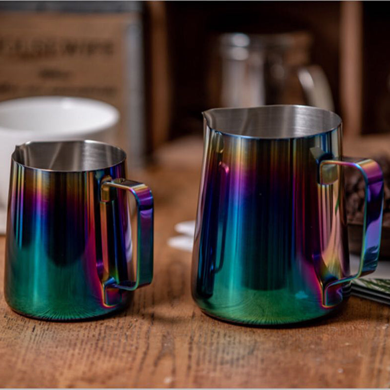 350 600ml Stainless Steel Frothing jug Espresso Coffee Pitcher Barista Craft Coffee Latte Milk Frothing Jug Colorful Pitcher Mug