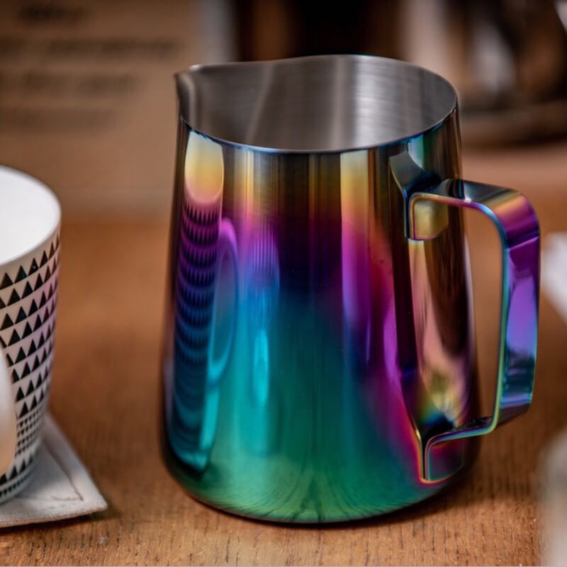 350 600ml Stainless Steel Frothing jug Espresso Coffee Pitcher Barista Craft Coffee Latte Milk Frothing Jug Colorful Pitcher Mug