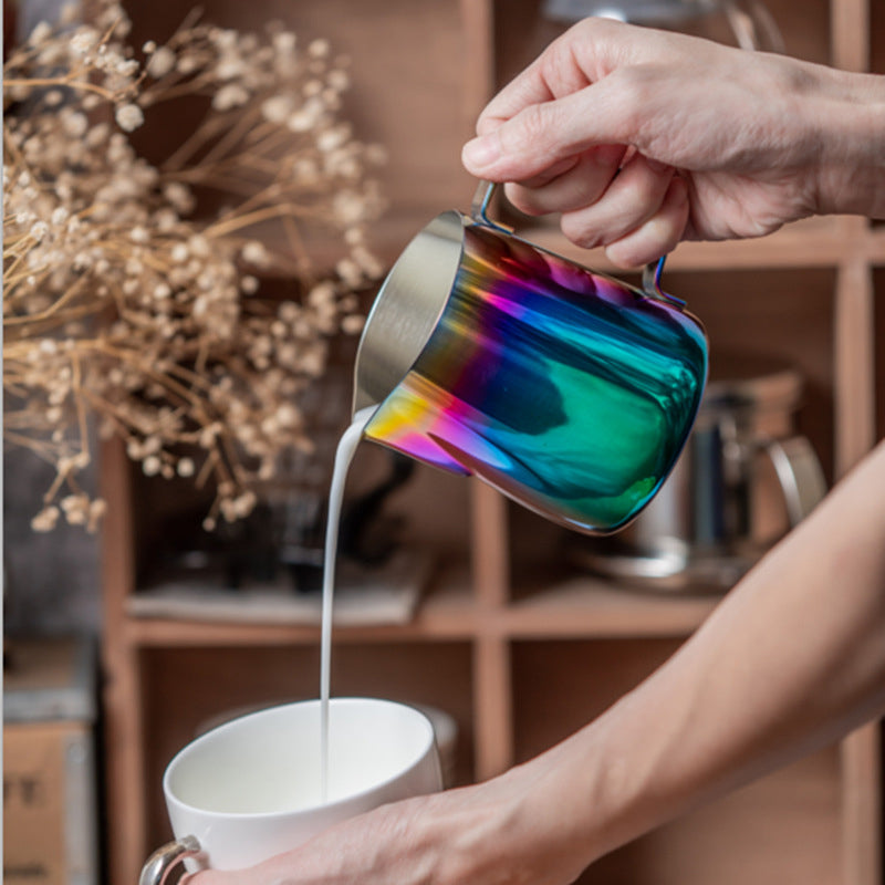 350 600ml Stainless Steel Frothing jug Espresso Coffee Pitcher Barista Craft Coffee Latte Milk Frothing Jug Colorful Pitcher Mug