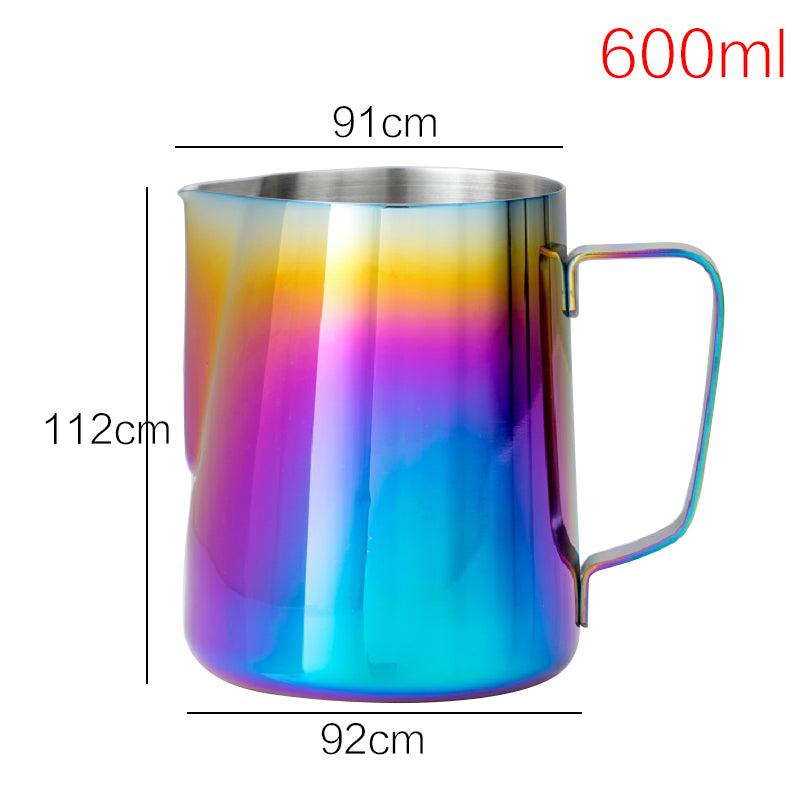 350 600ml Stainless Steel Frothing jug Espresso Coffee Pitcher Barista Craft Coffee Latte Milk Frothing Jug Colorful Pitcher Mug