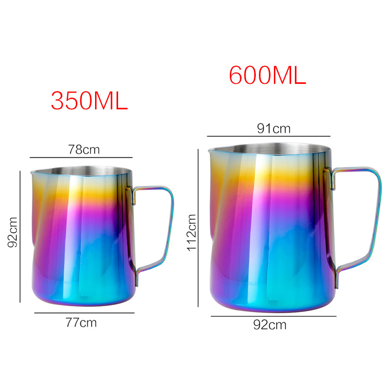 350 600ml Stainless Steel Frothing jug Espresso Coffee Pitcher Barista Craft Coffee Latte Milk Frothing Jug Colorful Pitcher Mug