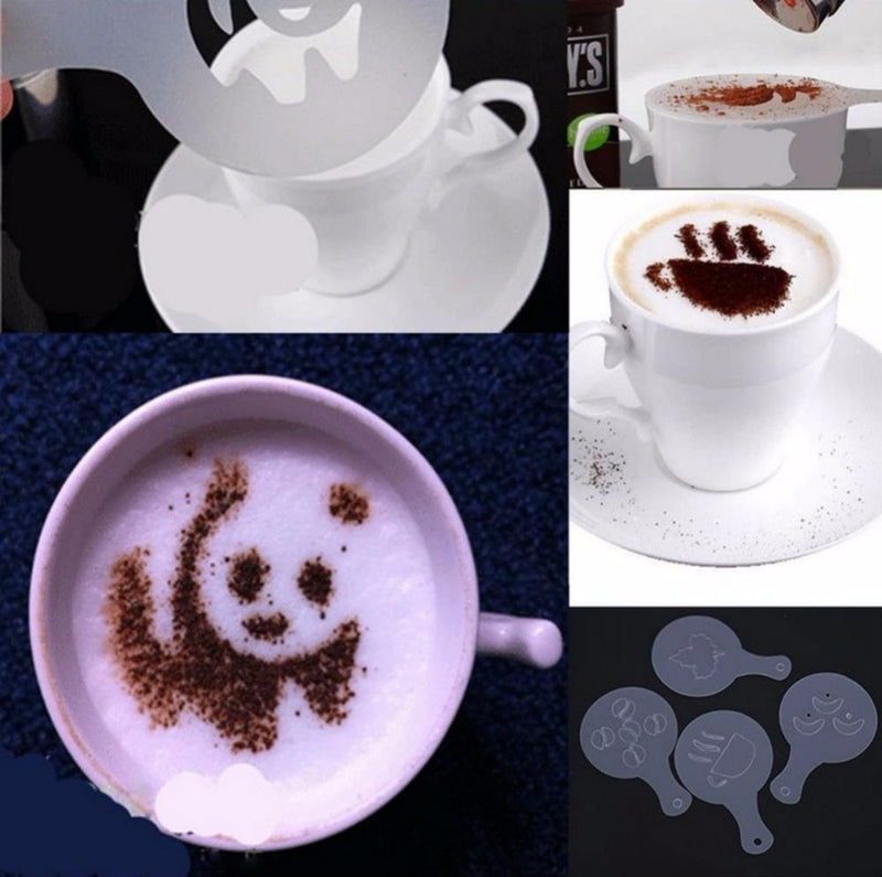 38 Coffee Decorating Stencils, Facemile Coffee Art Stencils Barista Template for All Kinds of Mousse