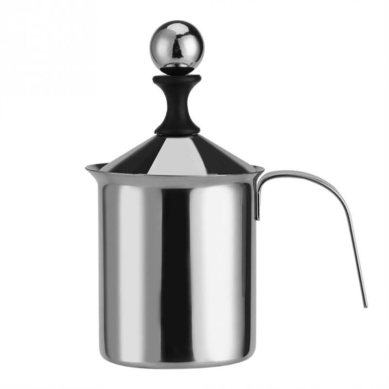 400ml Manual Coffee Frother Creamer Stainless Steel Manual Milk Frother Foam Maker Coffee milk