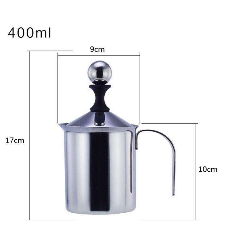 400ml Manual Coffee Frother Creamer Stainless Steel Manual Milk Frother Foam Maker Coffee milk
