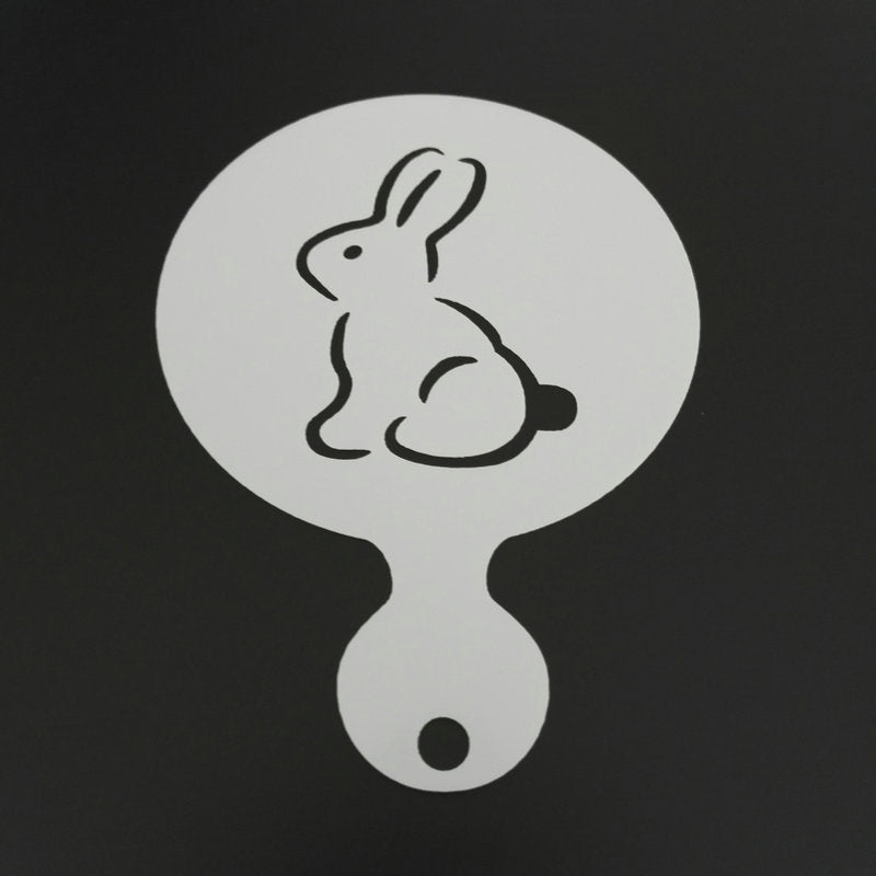 4pcs/set Cartoon Coffee Stencil Cake Decoration Rabbit Duck Butterfly Egg Cupcake Cookie