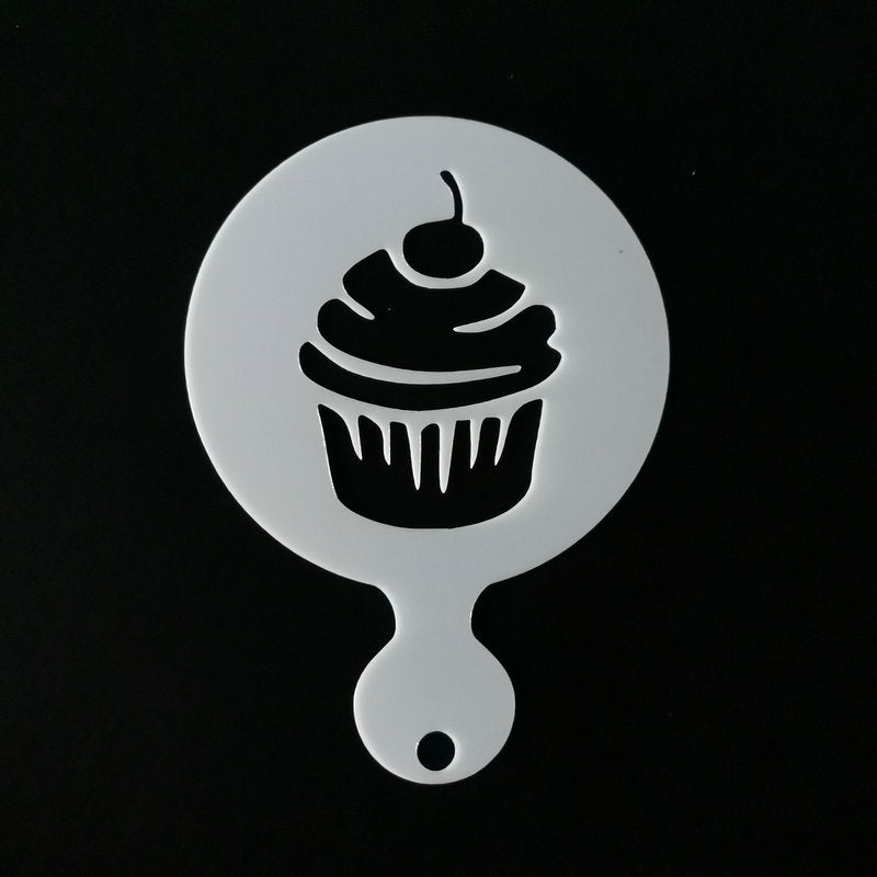 4pcs/set Cupcake Dog Paw Coffee Stencil Cookie Cappuccino Template Strew Pad Coffee Decoration Latte
