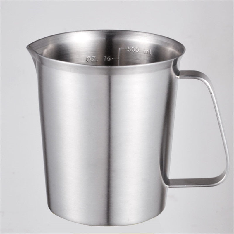 500ml Coffee Measuring Cup Mug Jug Stainless Steel Digital Scale Measure Cup Jar Perfect  High