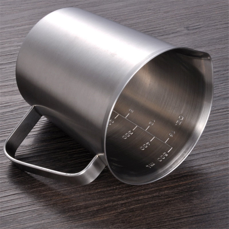 500ml Coffee Measuring Cup Mug Jug Stainless Steel Digital Scale Measure Cup Jar Perfect  High