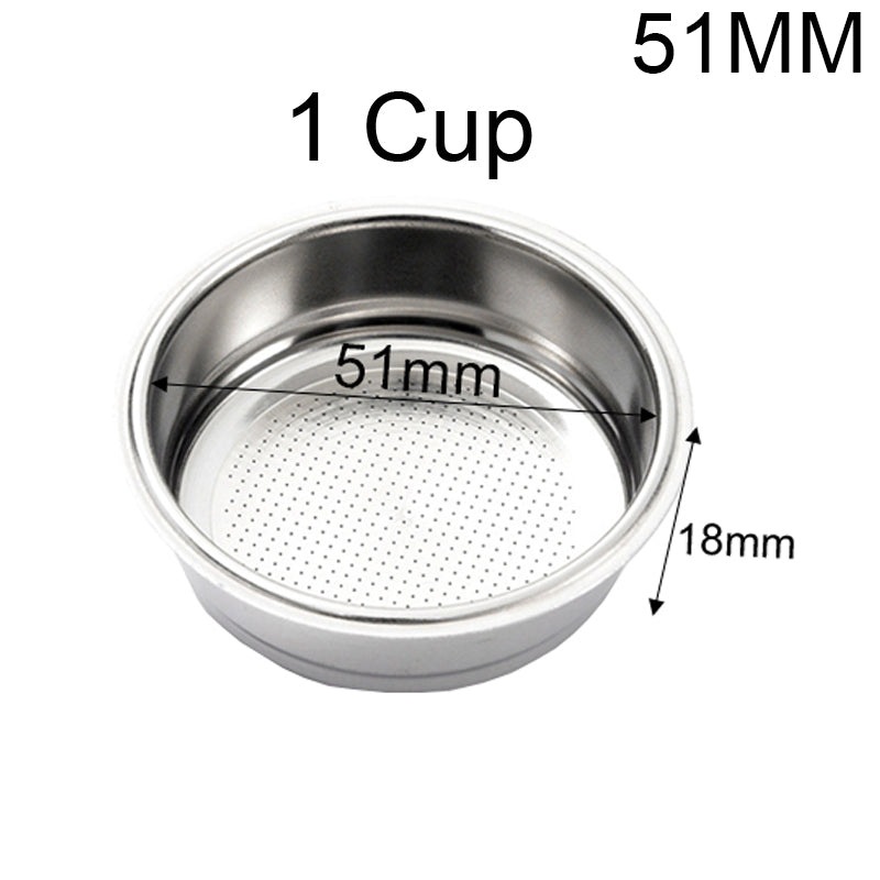 51/53/58mm 1/2/4 Cup and Blind Bowl Filter Replacement Filters Basket Dosing Ring