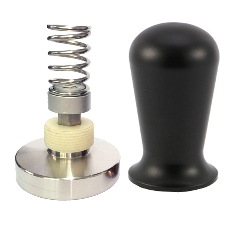 51/58mm Calibrated Pressure Coffee Tamper Espresso Elastic Compactor 304 Stainless Steel Coffee