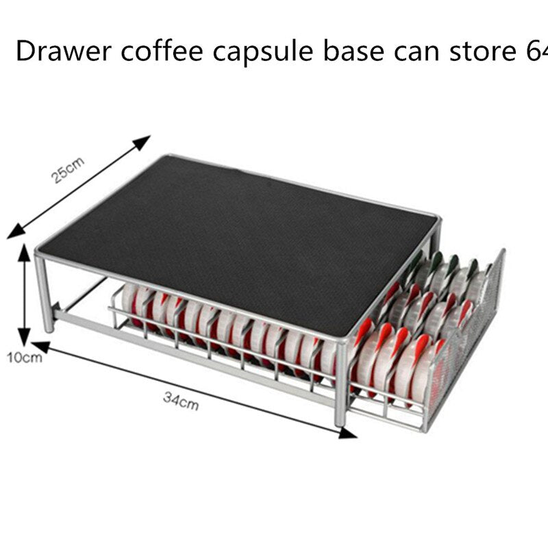 54pcs or 36pcs Nespresso Capsules Metal Capsule Coffee Pod Holder Rack Capsule Storage Drawers