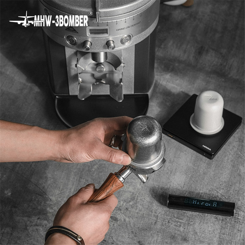 58mm Stainless Steel Dosing Cup Coffee Sniffing Mug Powder Feeder Fit Espresso Machine Portafilter