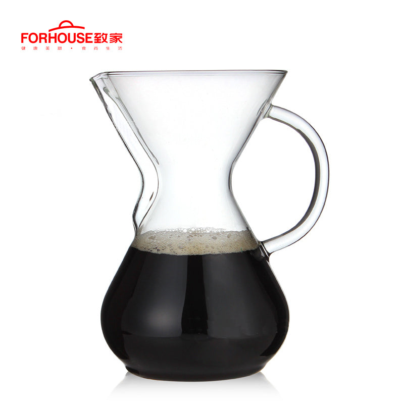 600ml/800ml Heat Resistant Glass Coffee Pot Coffee Brewer Cups Counted Coffee Maker Barista