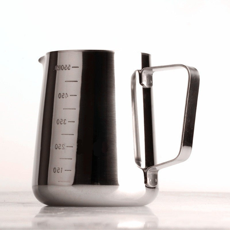 600ml Stainless Steel Espresso Coffee Pitcher Barista Kitchen Home Craft Scale Coffee Latte Milk