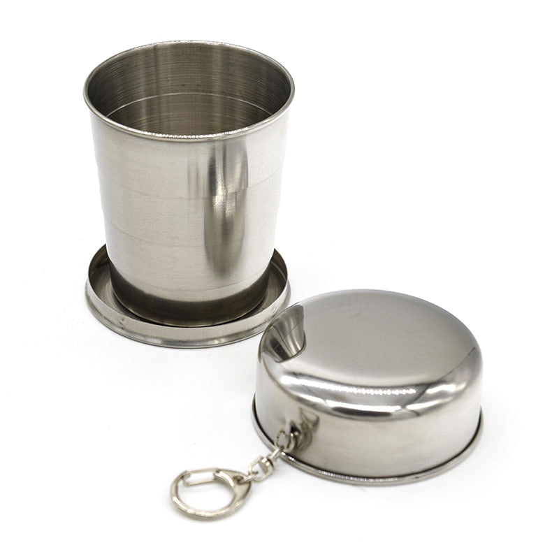60ml/150ml/250ml 1pcs Stainless Steel Folding Cup Portable Outdoor Travel Camping Telescopic Cup
