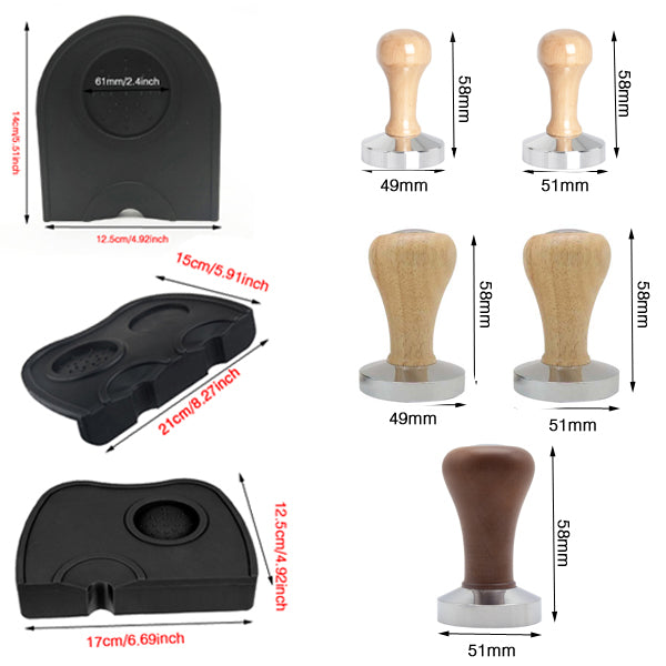 AREYOUCAN Silicone Coffee Tamper Mat Holder Espresso Maker Support Base Non-Slip Flexible Corner Mat