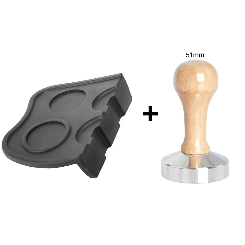 AREYOUCAN Silicone Coffee Tamper Mat Holder Espresso Maker Support Base Non-Slip Flexible Corner Mat