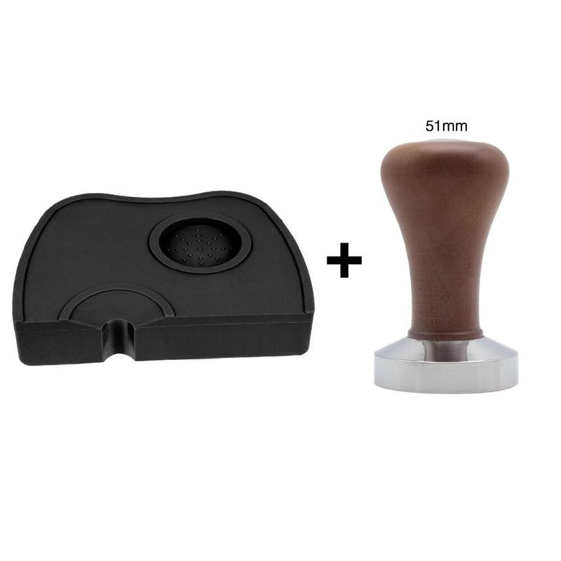 AREYOUCAN Silicone Coffee Tamper Mat Holder Espresso Maker Support Base Non-Slip Flexible Corner Mat