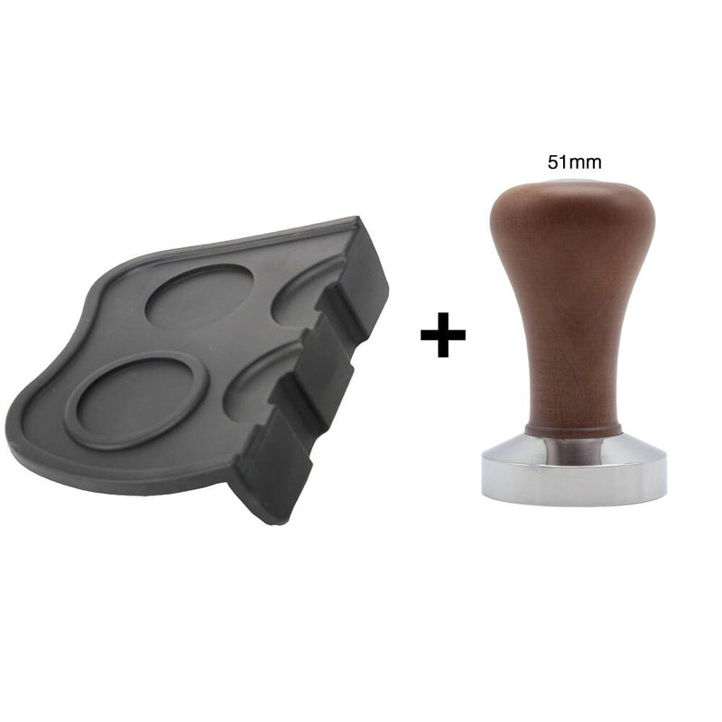 AREYOUCAN Silicone Coffee Tamper Mat Holder Espresso Maker Support Base Non-Slip Flexible Corner Mat